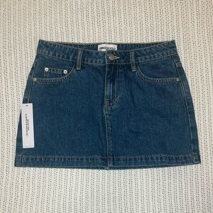NWT Princess Polly Nickel Denim Mini Skirt Mid Wash - Size 4